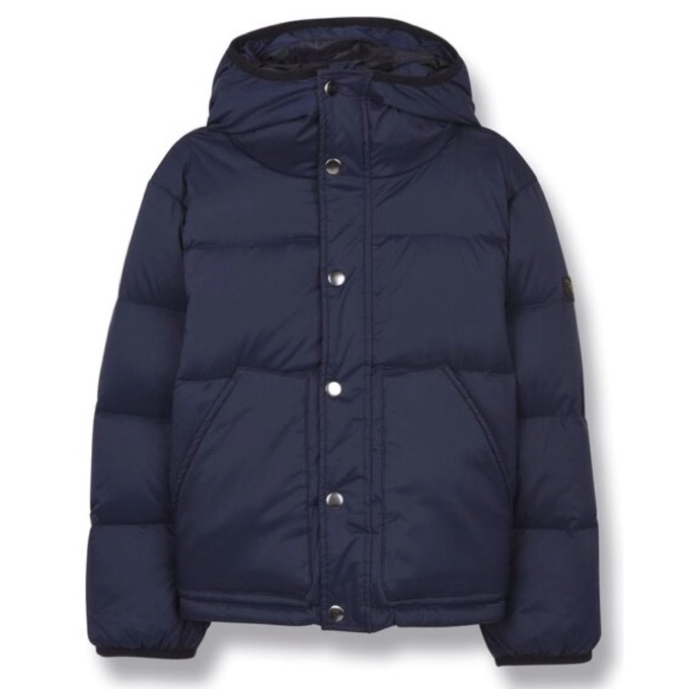 Finger In The Nose Snowflow Sailor Blue Duck Down Hooded Puffer Jacket
